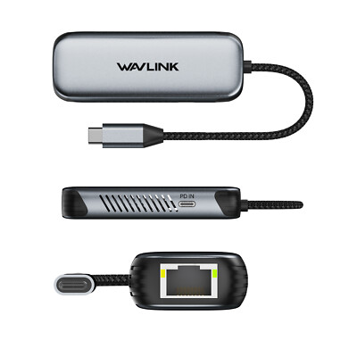 USB-C auf Ethernet Adapter 5 Gbit/s Netzwerkadapter mit 95W Power Delivery