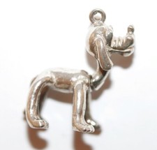 Rare Vintage MOVING Sterling Silver Pluto The Dog Bracelet Charm 4.7g