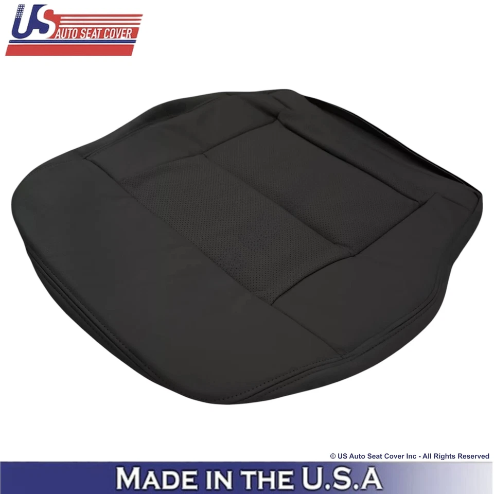 Mercedes-Benz Clase E E350 E550 2010-2016 cuero cubierta inferior del asiento del conductor negro Foto 2 de 4