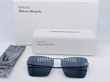 Mykita Sunglasses Woman Blue Cat Eye Maison Margiela MMESSE014 E10
