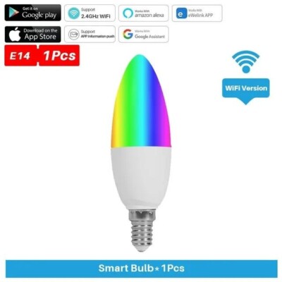 Sonoff eWelink E14 Glühbirne Leuchtmittel 5W LED RGB CW WW IoBroker Wlan Wifi
