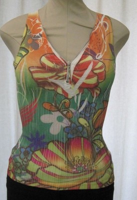 Half Zipped Tank Top Size S