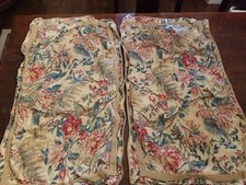 RALPH LAUREN Set TANGIER 2 King Pillow Shams Covers Floral Jute Trim