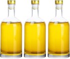 Clear Glass Bottles 25 oz (750 ml) 3 - Pack for Wine Beverages