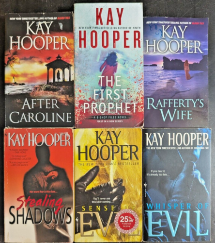 Kay Hooper Paperback 6 Book Lot Crime Suspense Bishop Shadow Evil Caroline Wife