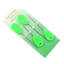 4 Piece Baiting Needle Set Bait Drill Fishing Tackle Green Hook Plastic
