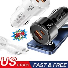 75W Fast Charging Block Type C Car Charger For Samsung S25 SS24 S23 S22 S21Ultra
