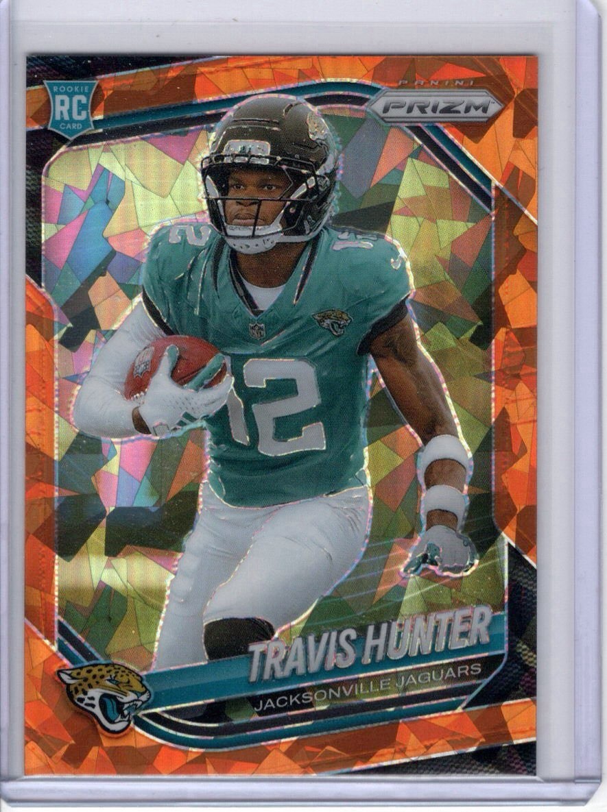 2025 Panini Prizm - Rookies Travis Hunter #301 Orange Ice Prizm (RC)