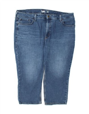 Lee Damen Mid Rise Regular Fit Capri Jeans US 22 3XL W44 L23 Blau Baumwolle DC02