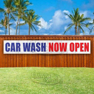 #ad CAR WASH NOW OPEN Advertising Business Vinyl Banner Flag Sign USA XL01533 $199.99