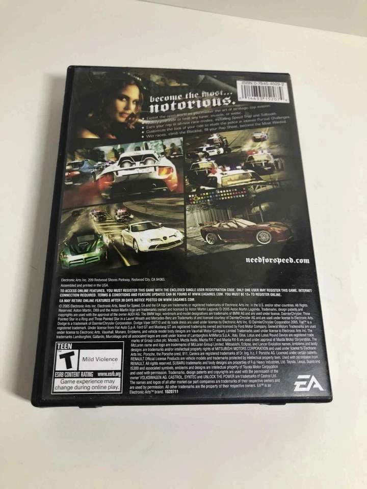 Need for Speed: Most Wanted (PC, 2005) **Missing Disc 1*** 3/4 Discs + Manual - Image 2 of 4