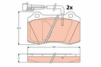 NEU - TRW GDB1191 Bremsbelagsatz, Scheibenbremse FüR Chrysler Dodge Lancia