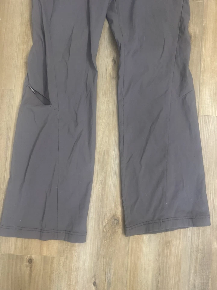 Pantalones cargo Athleta para mujer talla 10 gris tiro bajo pierna ancha cazo senderismo al aire libre Foto 3 de 4