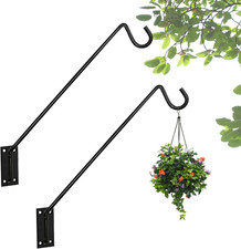 Deck Hook Bird Feeder Hanger Hook Wall Mounted 13.3 Inch 4 Pack for Planters,Pla