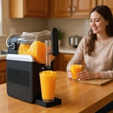 Slushie Maker Frozen Drink Machine No Ice Needed 6 Presets Self Clean 64oz Black