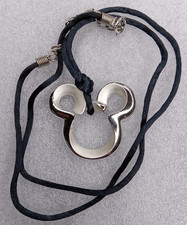 Mickey Mouse Head Charm Pendant Cloth Necklace