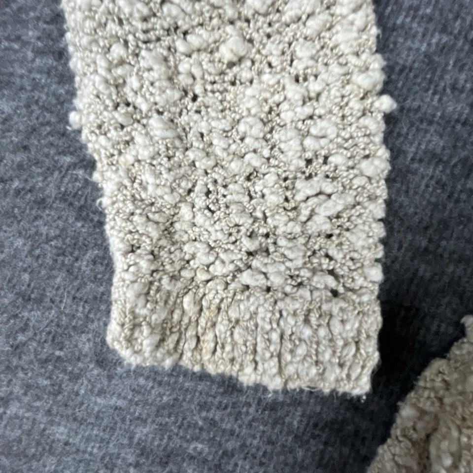 Vintage Pallas Hand Loomed Sweater Womens XS Linen Blend Crochet Made in Ireland - Image 3 of 4