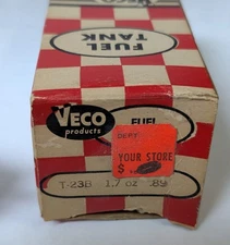 Veco Products T-23B  1.7 OZ Control Line model airplane Metal Fuel Tank  NOS