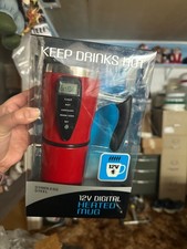 12v Digital Stainless Steel Heated Mug 16 oz Red