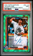2025 TOPPS CHROME SAPPHIRE RC AUTOS GREEN #RA-JJO JACKSON JOBE RC /99 PSA 9 MINT