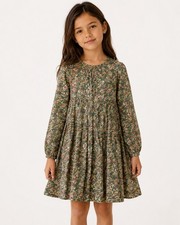 Polo Ralph Lauren Girls Floral Pleated Dress Size 10 Cottagecore Preppy