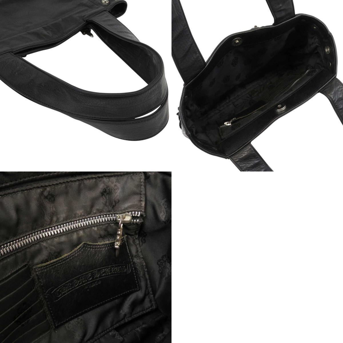 Chrome Hearts JJ DEAN Small Riders Bag Leather SV925 Black r52_0212 thumbnail 10