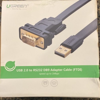 UGREEN USB 2.0 to RS232 DB9 Serial Cable Male A Converter Adapter  10ft