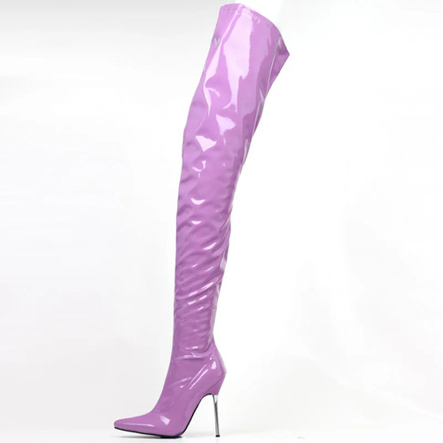 Crotch Boots Thigh High Sexy Fetish Long Boots 12cm High Heel Over-The-knee - Picture 28 of 29
