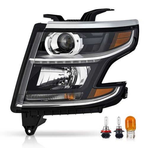 VRC Halogen Headlight For 2015-2020 Chevy Tahoe Suburban Driver Left Side w Bulb