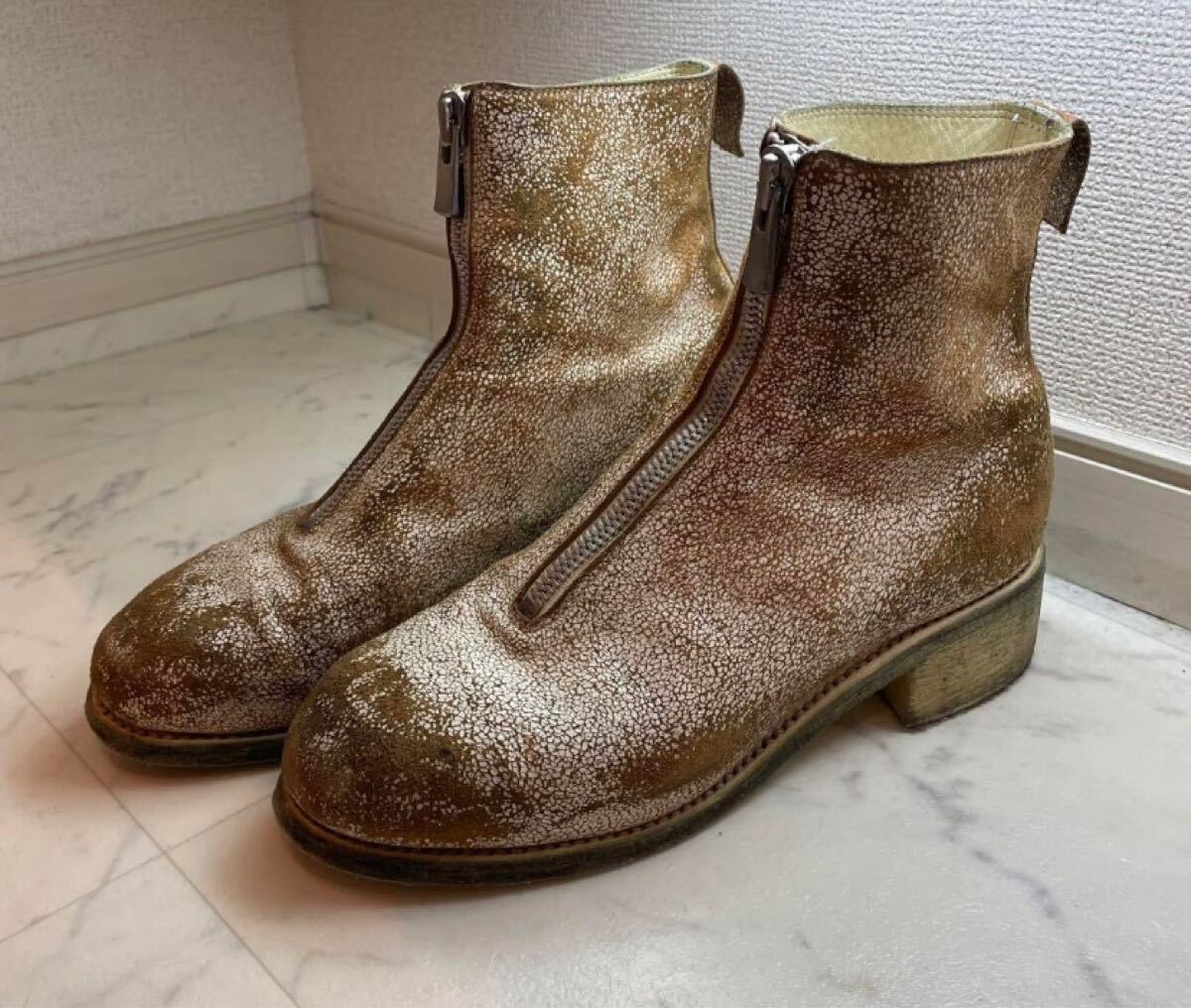 靴 lad musician suede front zip boots guidi GUIDI Boots Ankle Front Zip Boots Suede Brown Size 38 | eBay