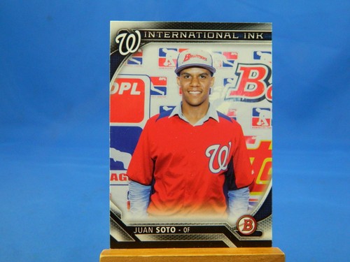 Juan Soto [Blue] #II-JS 2016 Bowman International Ink card
