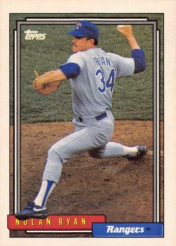 Nolan Ryan 1992 Topps 1 Texas Rangers Baseball Card