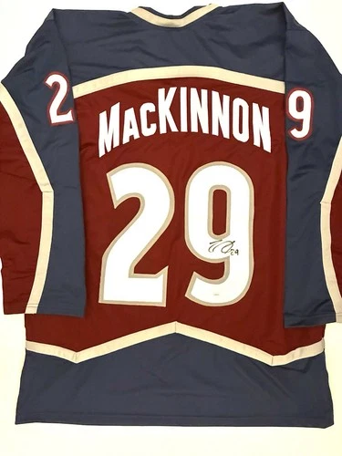 Nathan MacKinnon Signed Colorado Avalanche Jersey JSA Auto NHL Hockey XL
