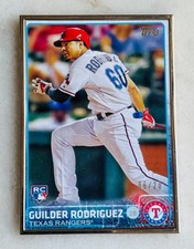 2015 Topps Framed (METAL) #6/20 Guilder Rodriguez Texas Rangers Venezuela WBC