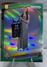 2025 Panini Prizm WNBA #85 Ajsa Sivka Green Prizm Chicago Sky