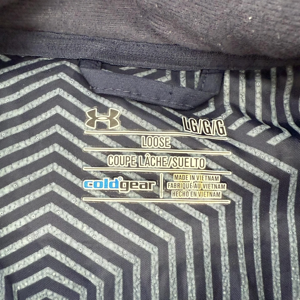 Chaqueta Parka Under Armour ColdGear Puffer Para Hombre Grande Azul Marino Con Capucha Eleven United Foto 4 de 4