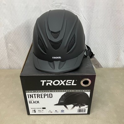 Troxel Intrepid Saddle Equestrian Riding Helmet Small Black Low-Profile Horse