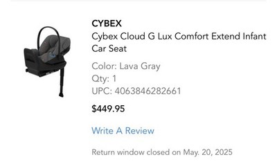 Cybex Cloud G Lux Comfort Extend InfantCar Seat