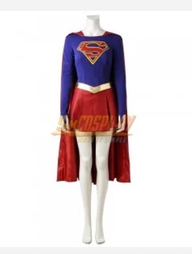 DC SuperGirl Adulto MED Halloween Disfraz Vestido y Capa Juegos con disfraces 3 piezas Rubí’s - Imagen 3 de 9