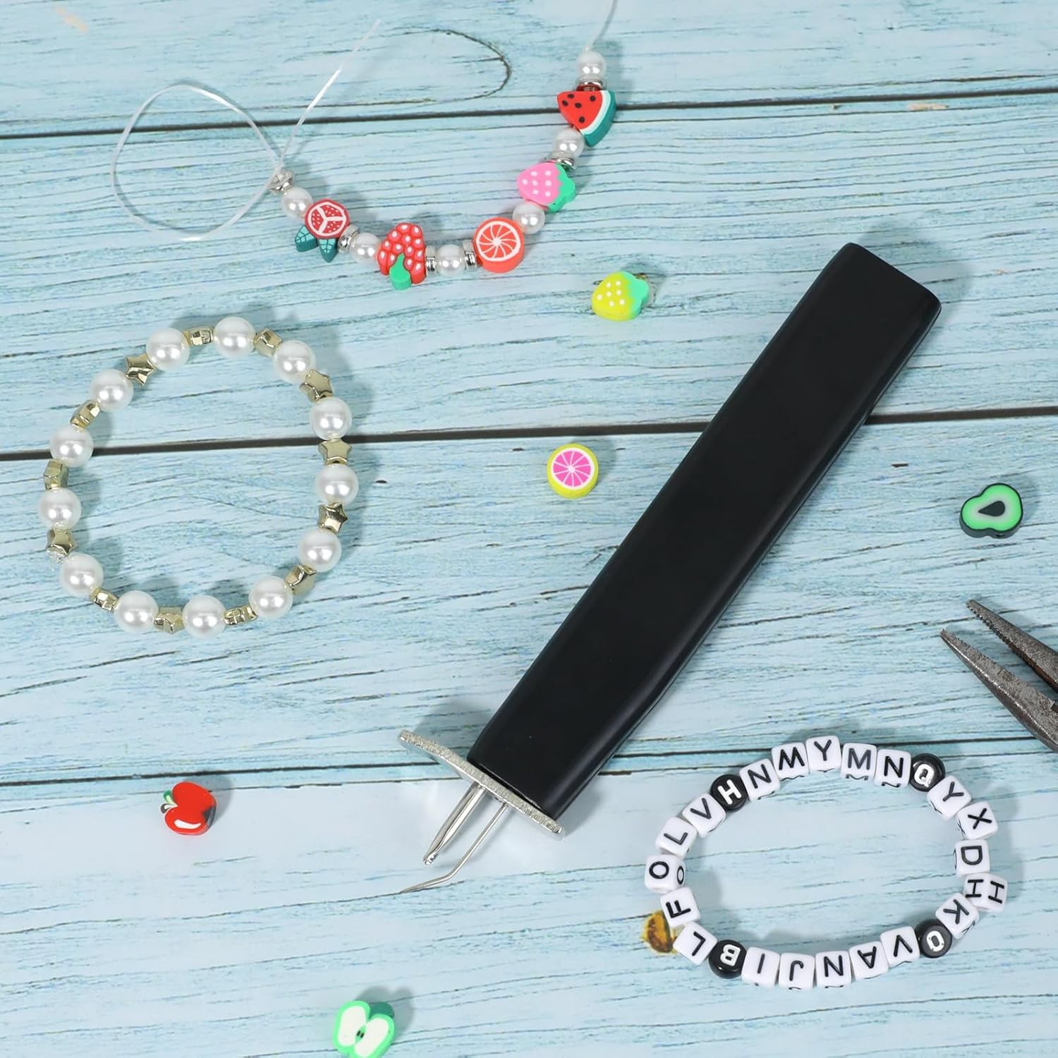 KALIONE Bead Knotting Tool for Secure Knots Create Jewelry 1, black 