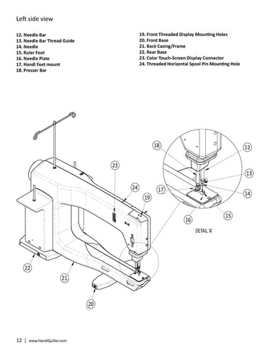 Handi Quilter HQ Simply Sixteen User Owners Manual Instruction - COIL BINDING - Picture 5 of 5