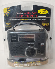 C. Crane -CC Solar Observer -Wind Up Solar Emergency Crank Radio AM/FM - NEW NIP