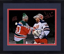 Frmd Martin Brodeur & Henrik Lundqvist Signed 16 x 20 2014 Stadium Series Photo