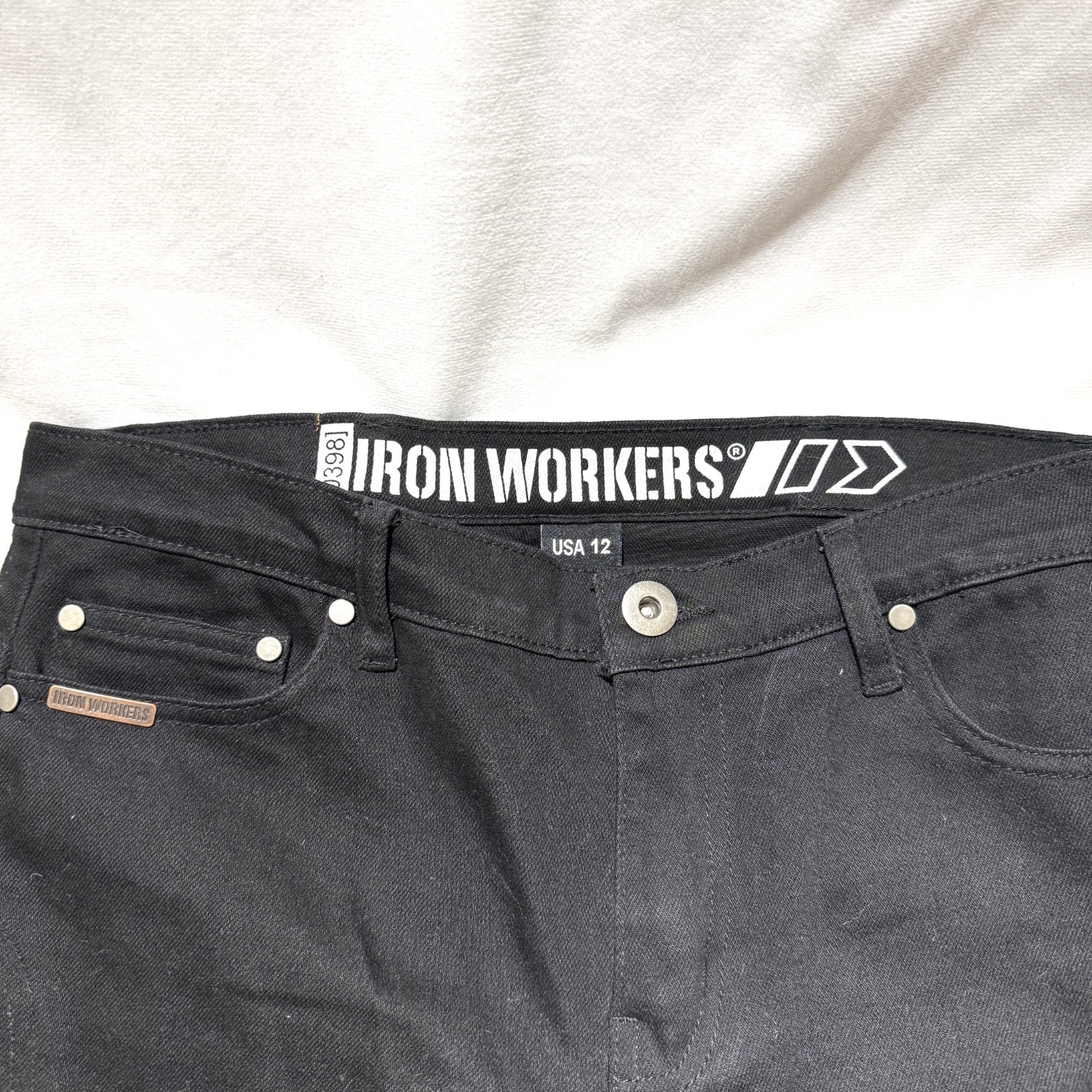 IRONWORKERS Women's Aramid Motor Cycle Jeans 12 Black Reinforced Armored