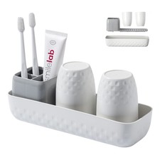 Toothbrush Holder for Bathrooms, Toothbrush Organizer Countertop for Toothbru...