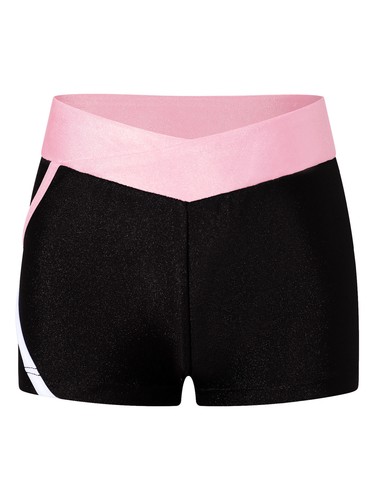Kinder Mädchen 2 Stück Tanz Crop Tops mit Booty Shorts Set Gymnastik Tanzkleidung - Bild 42 von 77