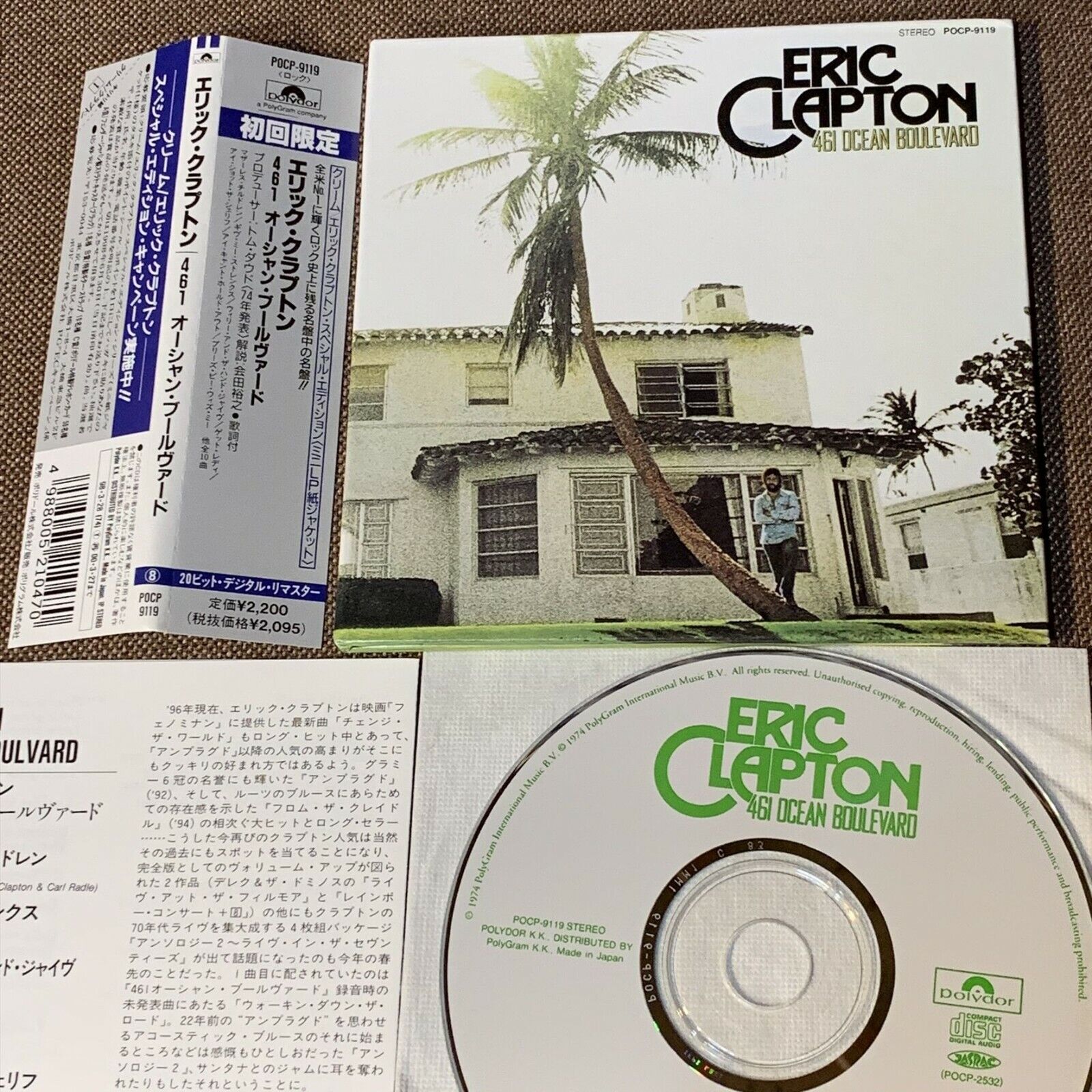 ERIC CLAPTON 461 Ocean Boulevard Mini-LP CD POCP-9119 w/OBI+INSERT 1998  issue