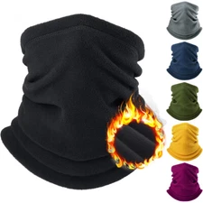 Winter Fleece Neck Warmer Gaiter Balaclava Bandana Windproof Ski Face Mask Scarf