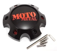 Moto Metal Gloss Black Center Cap 5.5"OD Bolt-On Closed-End 1079L140SGBMO1RC