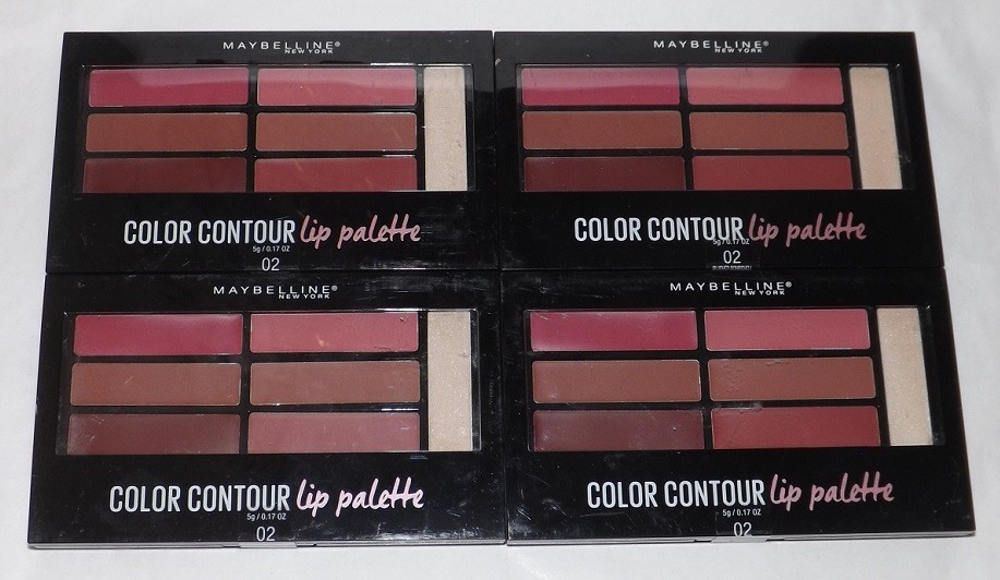 4 x Maybelline LIP PALETTE ~ 02 BLUSHED BOMBSHELL ~ PINK Gloss LIPSTICK Lot of 4